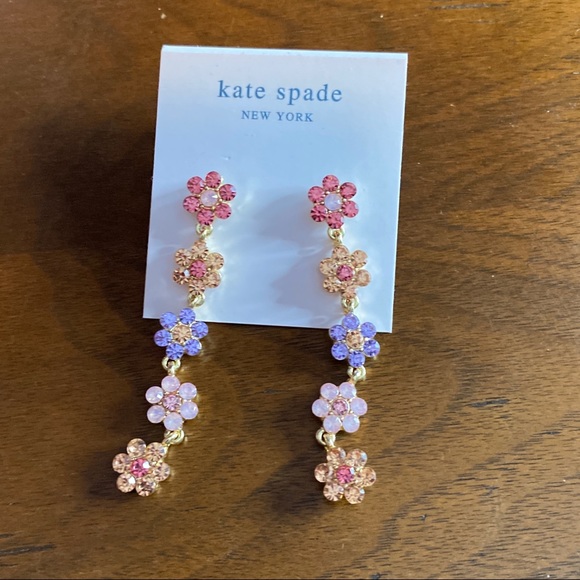 Kate Spade earrings crystal flower something sparkly earrings NWT